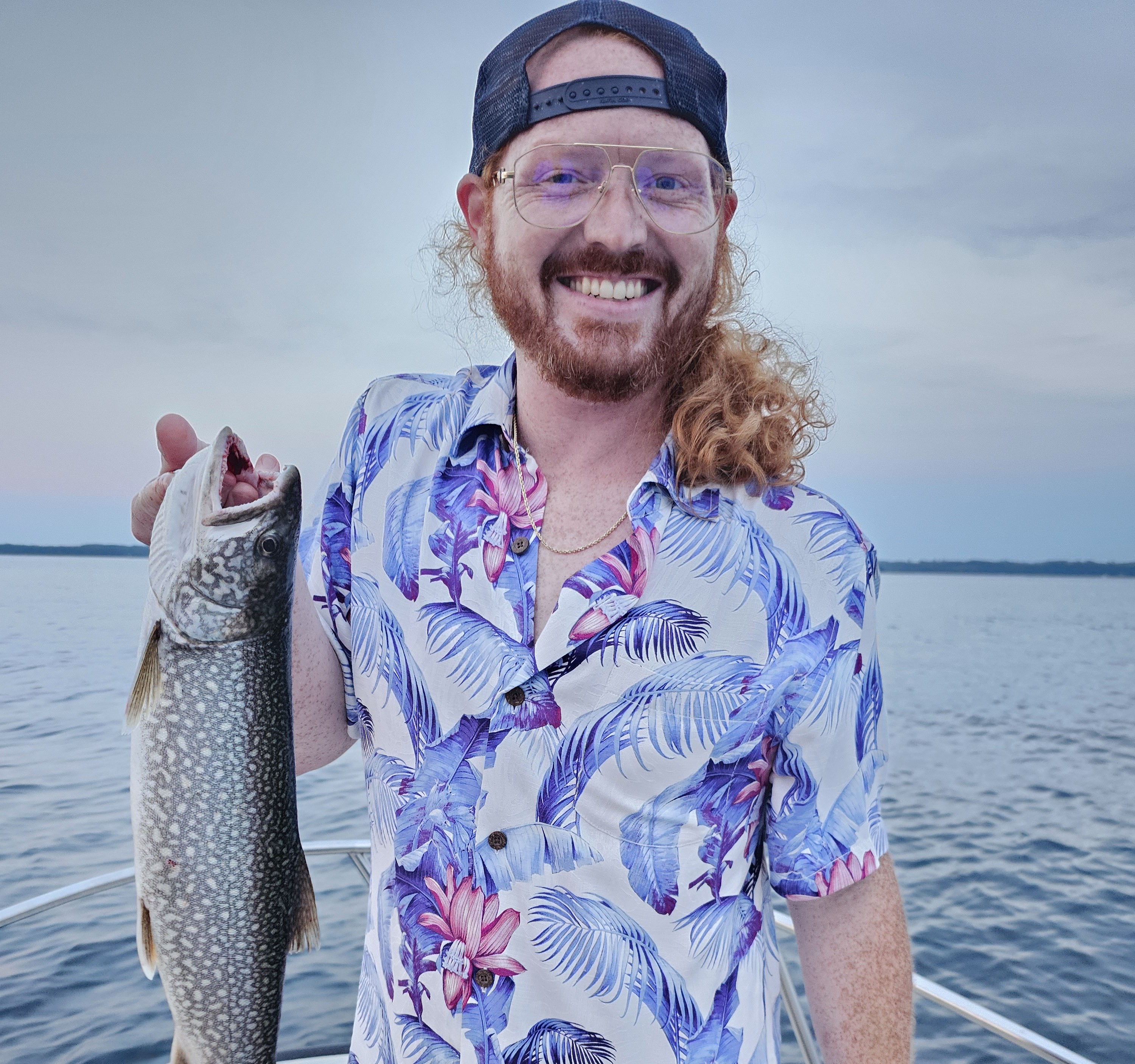 Trajan fishing on a Michigan lake